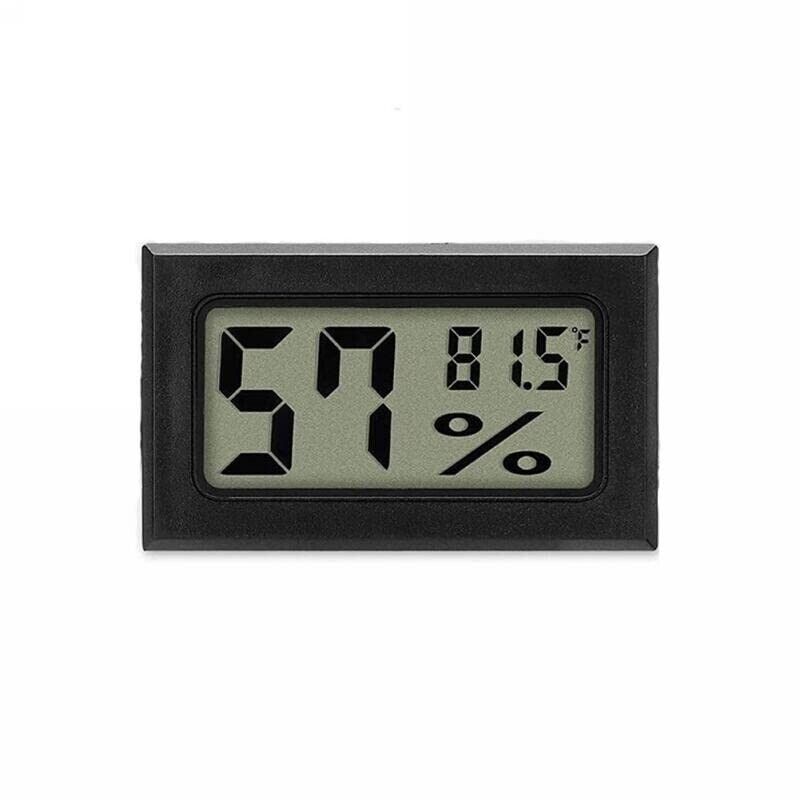 Mini Hygrometer Thermometer Digital LCD Monitor w/ Fahrenheit for Cigar Humidors