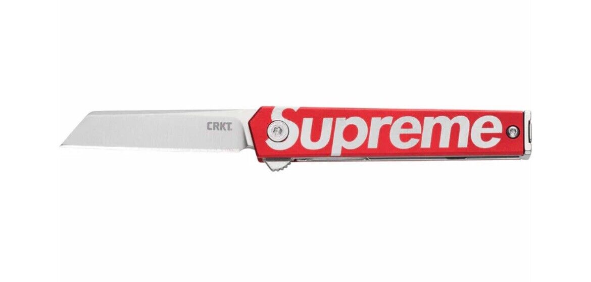 Supreme CRKT. CEO Microflipper Pocket Knife Red SS24A43