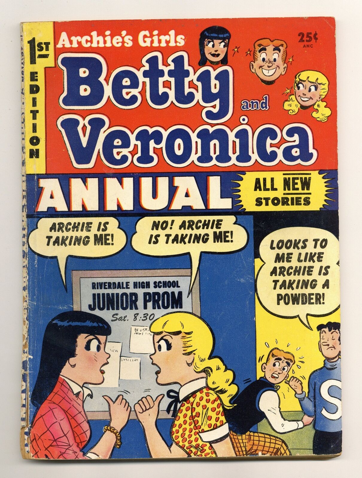 Archie\'s Girls Betty and Veronica Annual #1 GD 2.0 1953