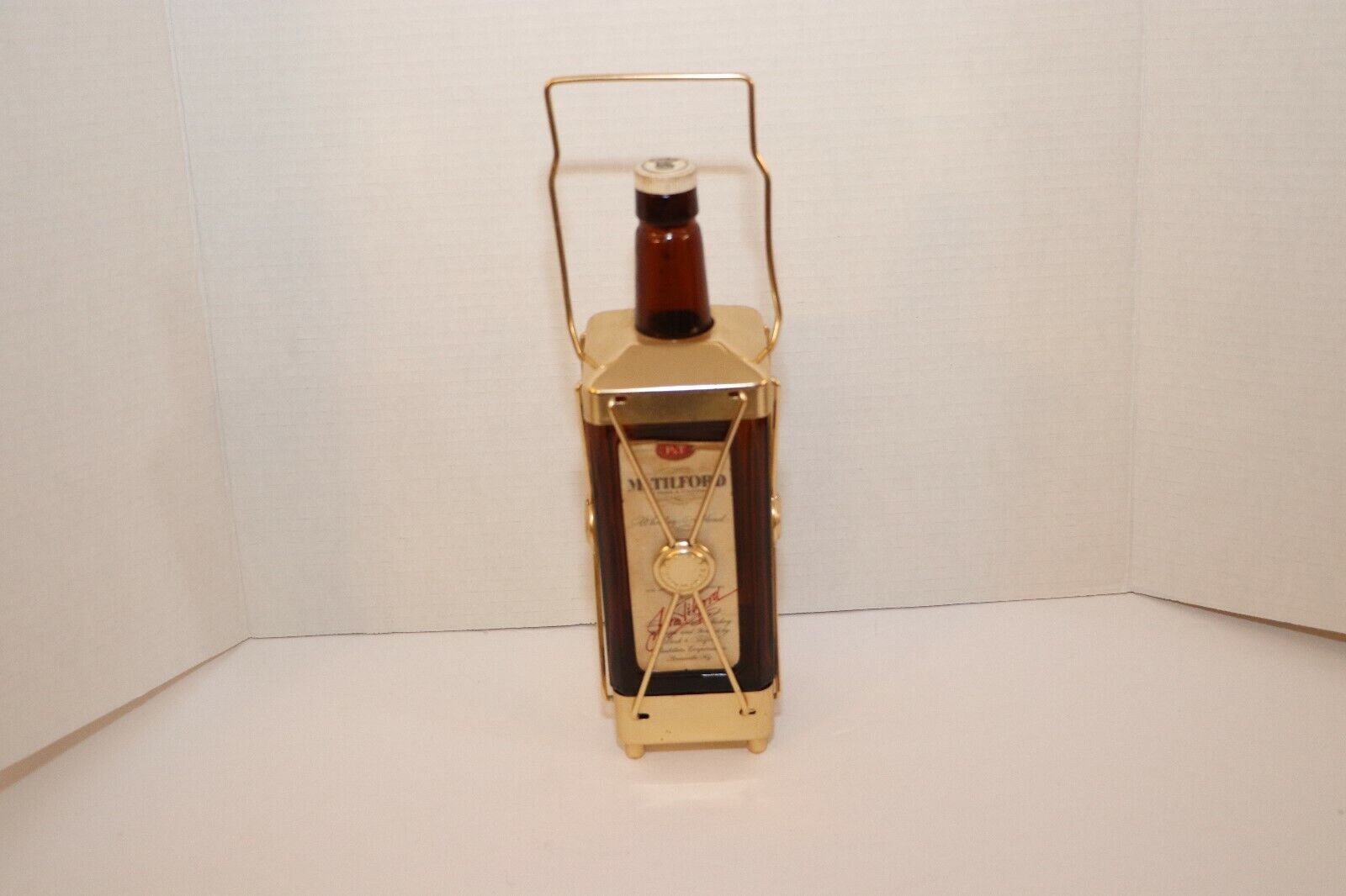 Vintage Mr Tilford Whiskey Bottle Music Box by Swiss Harmony Works