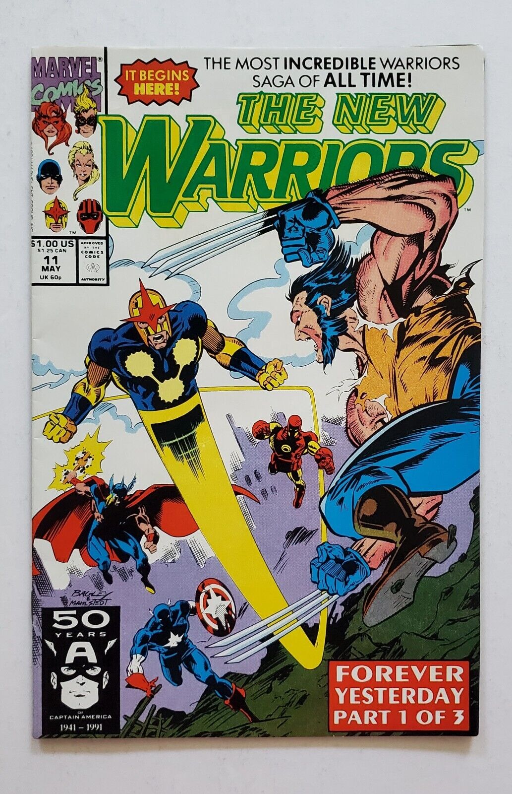 The New Warriors - #11 - Forever Yesterday Part 1 of 3 - Marvel 1991 