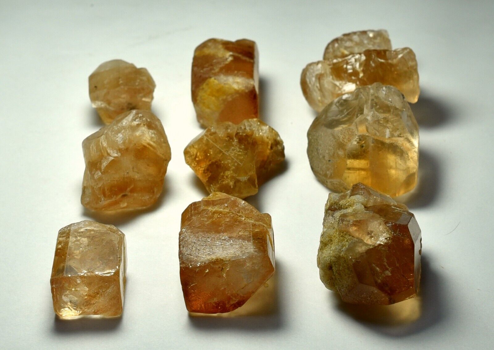 185 GM Exceptionaly Rare Gemmy Quality Faceted Natural TOPAZ Crystals Pakistan