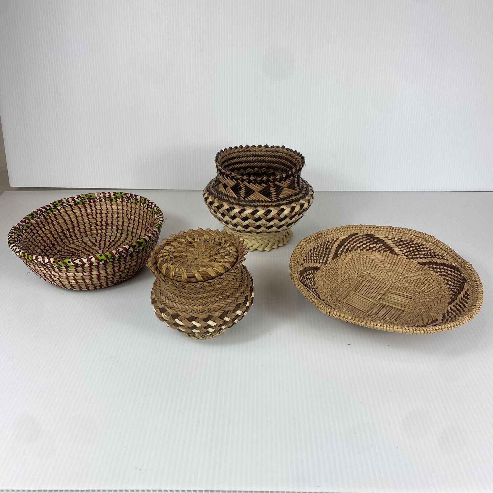 Vintage Botswana South Africa Basket Collection- 4 Pieces - Beautiful