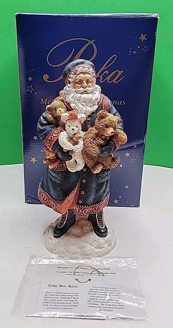 Pipka Memories of Christmas Teddy Bear Santa 10.5