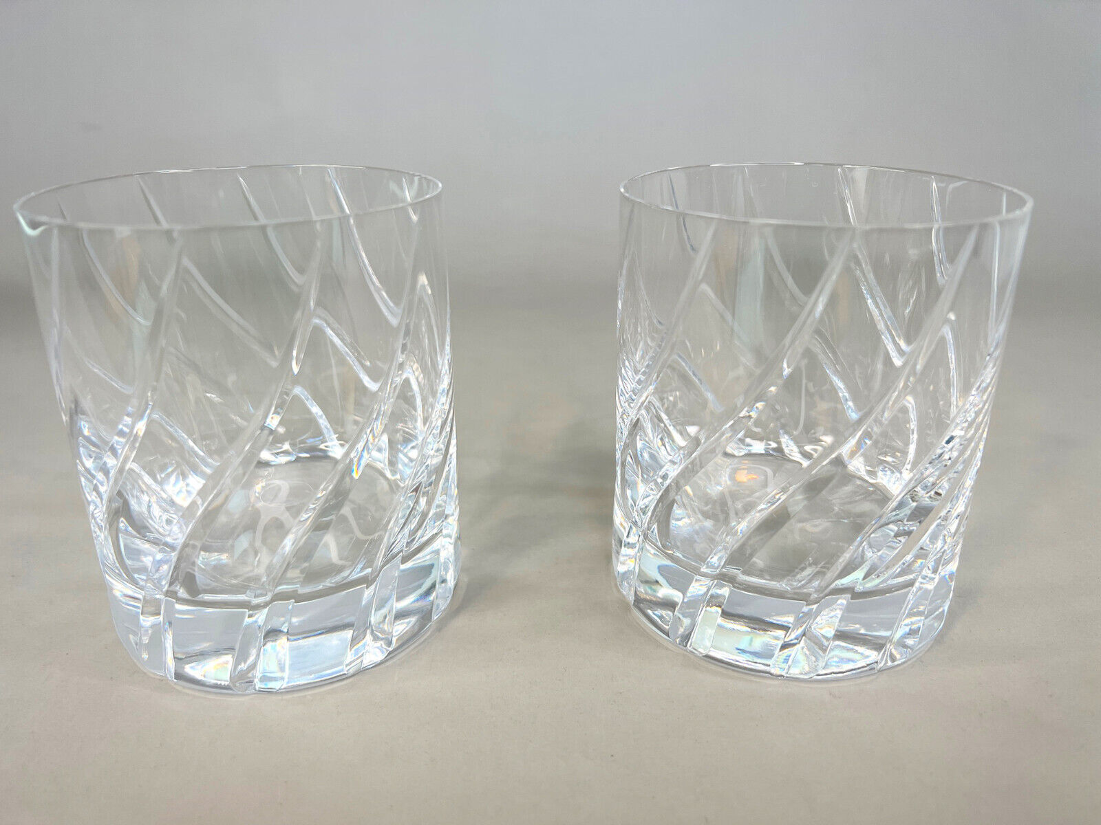 2 Mikasa Olympus Double Old Fashioned Whiskey Glasses~12oz~Slightly Imperfect