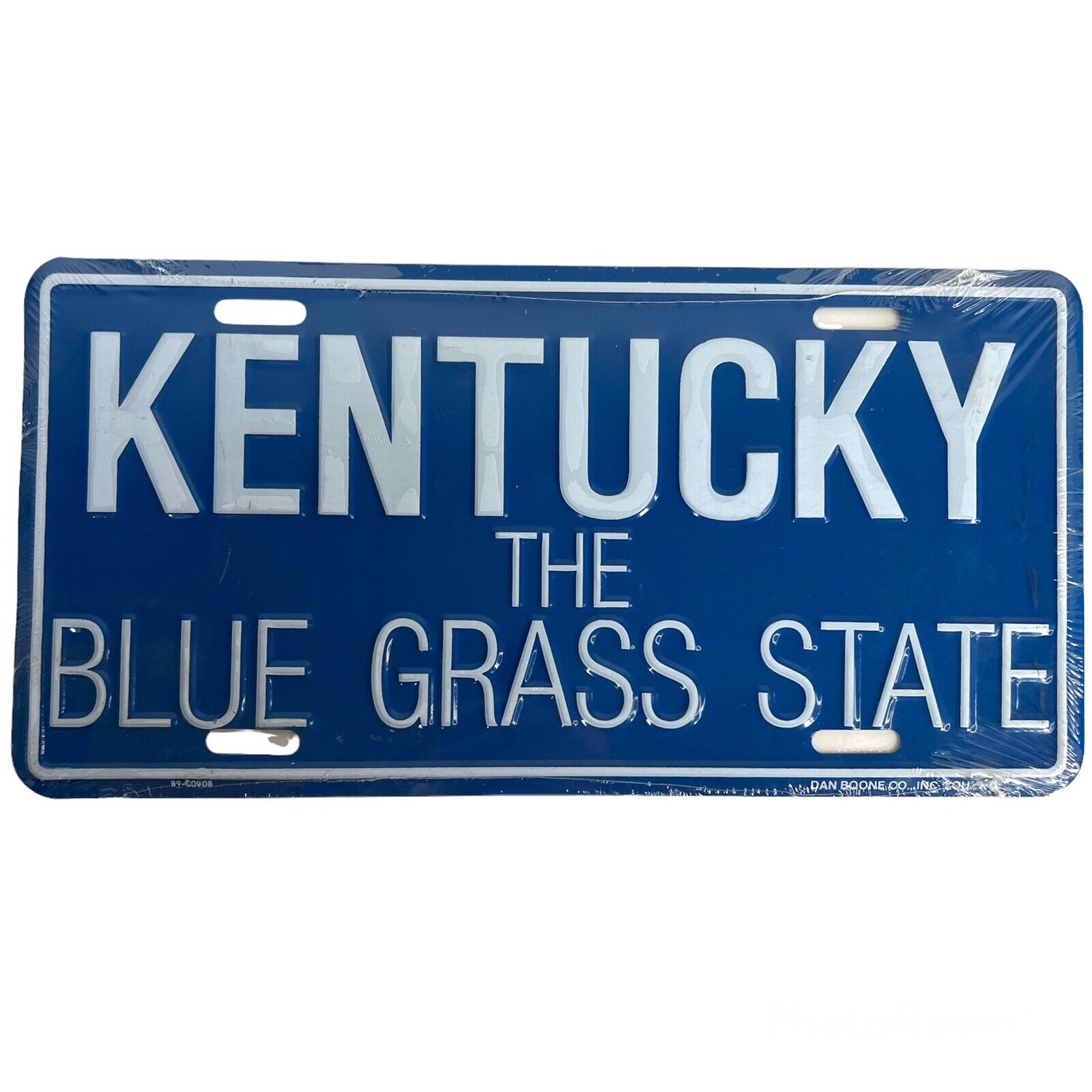 NOS True Vintage Kentucky The Blue Grass State Booster License Plate Vanity KY