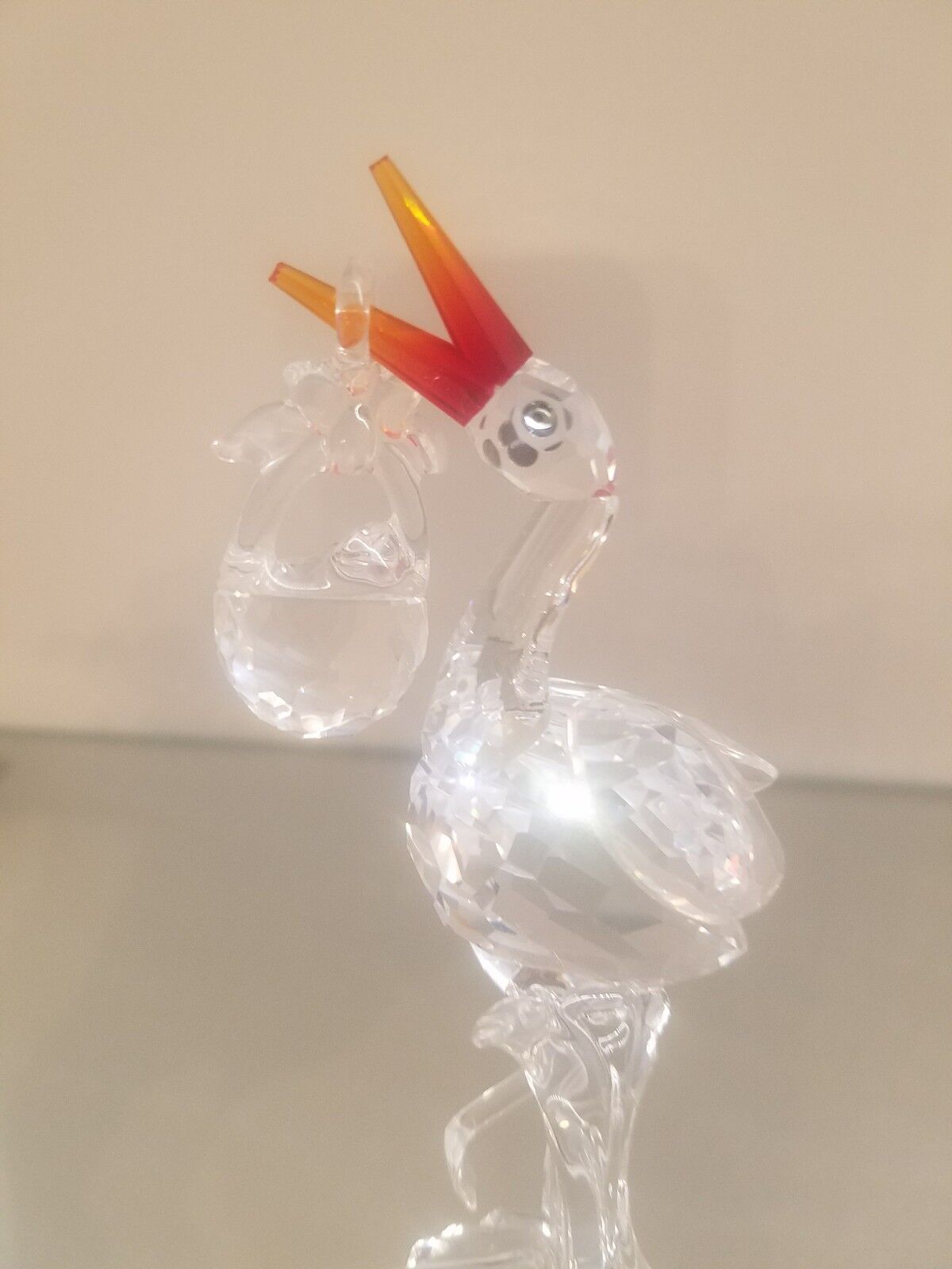 Swarovski Clear Crystal Figurine of a Stork with box