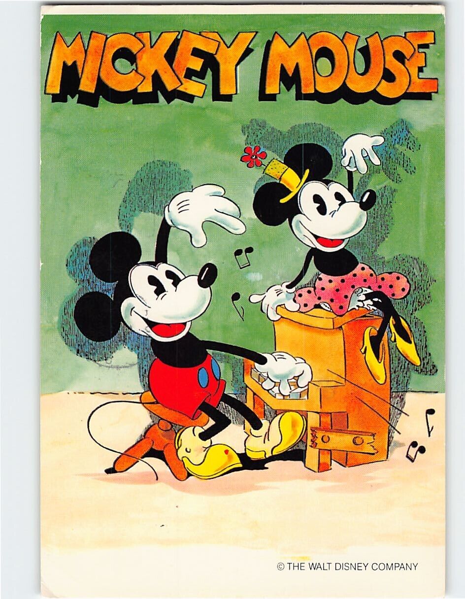 Postcard Pianist Mickey Mouse The Walt Disney Company