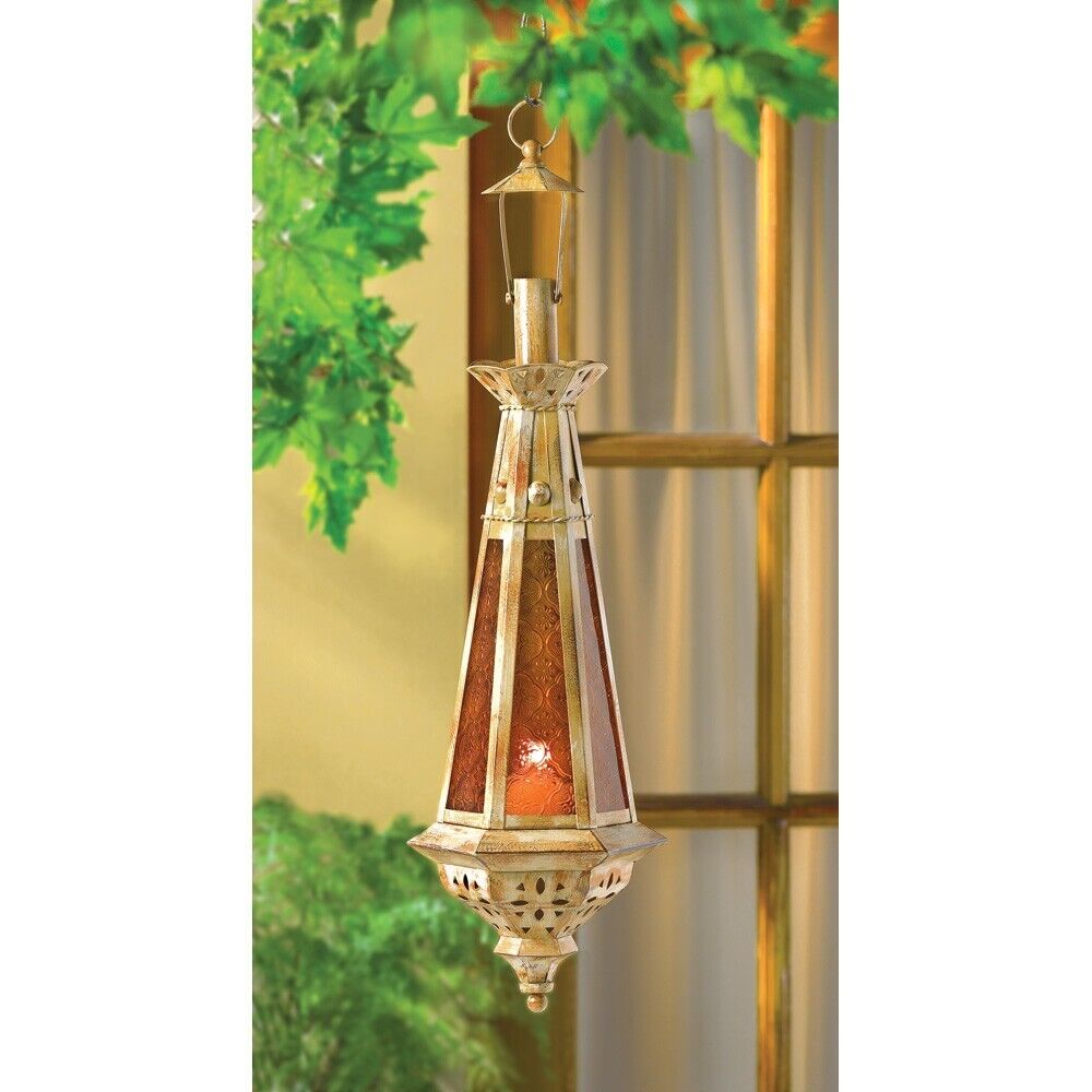 Amber Teadrop Lantern
