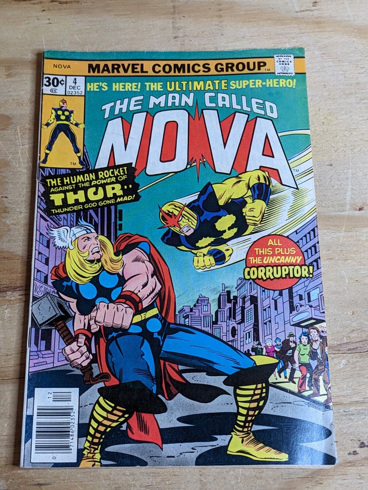 NOVA #4-A (Marvel 1976) 1st Battle Vs THOR 1st App CORRUPTOR