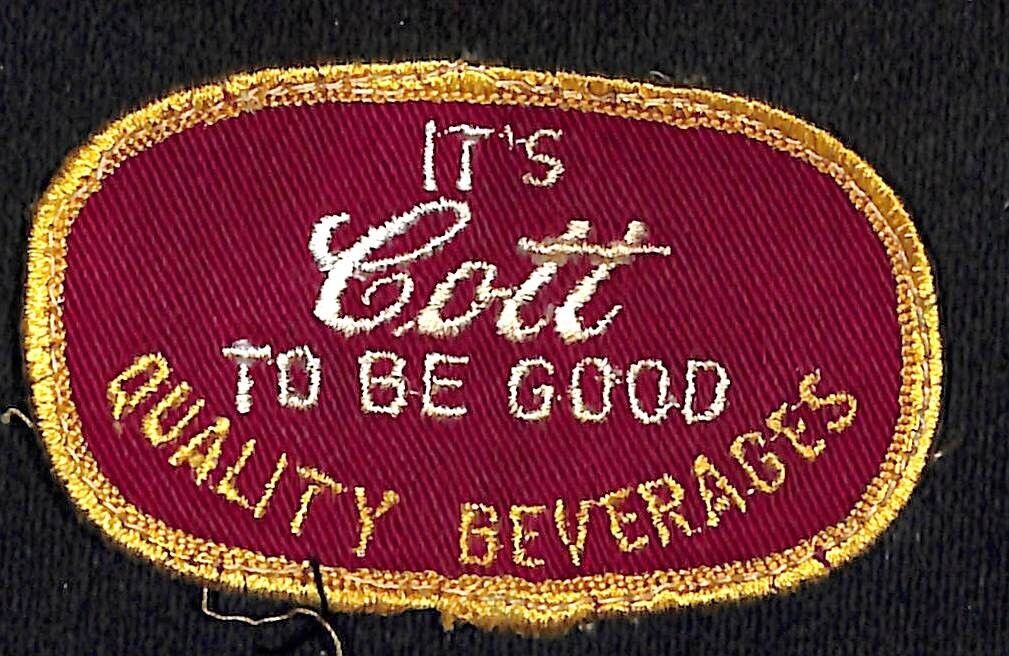 It's Cott To Be Good Embroidered Soda Patch c1950's-60's VGC Very Scarce