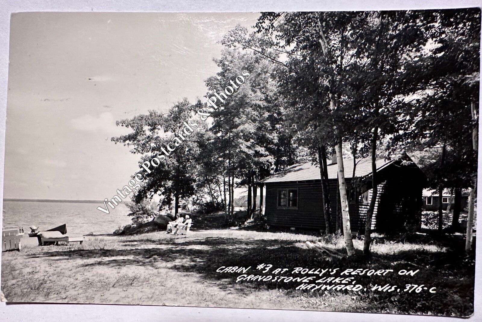 RPPC Hayward Wisconsin Rolly’s Resort Grindstone Lake CABIN #3 1960
