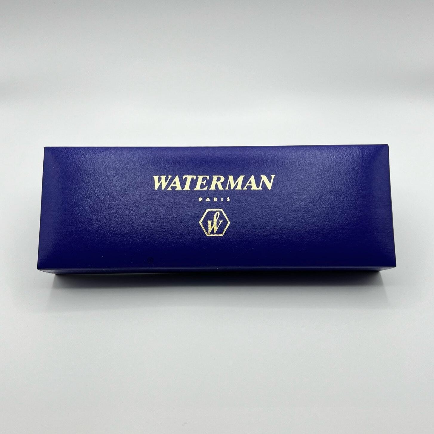 Vintage 90's Waterman Paris Phileas Fountain Pen Medium Nib Blue Marble