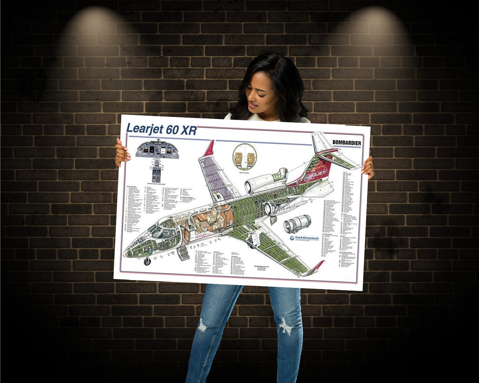 Learjet 60 XR Cutaway Poster 24\
