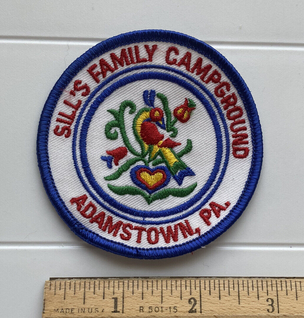 Sill’s Family Campground Adamstown PA Pennsylvania Round Embroidered Patch Badge