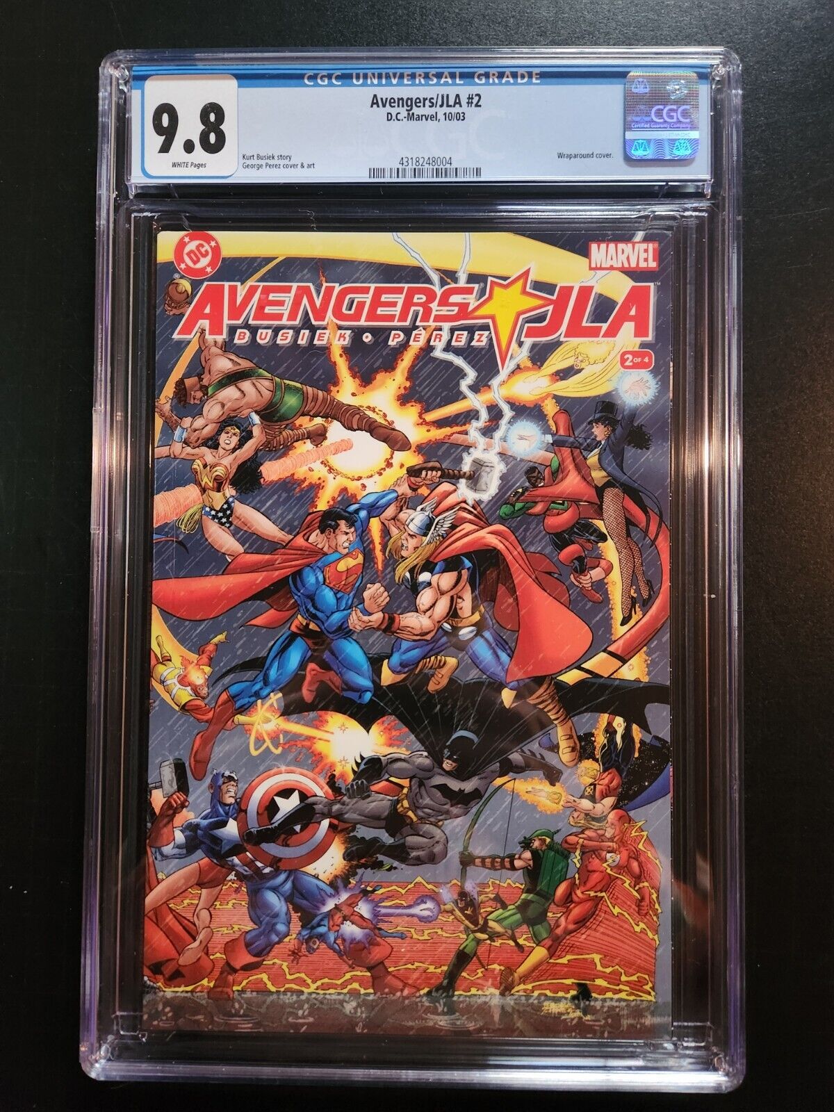 Avengers/JLA #2 DC-Marvel 10/03 CGC Grade 9.8 George Perez Cover