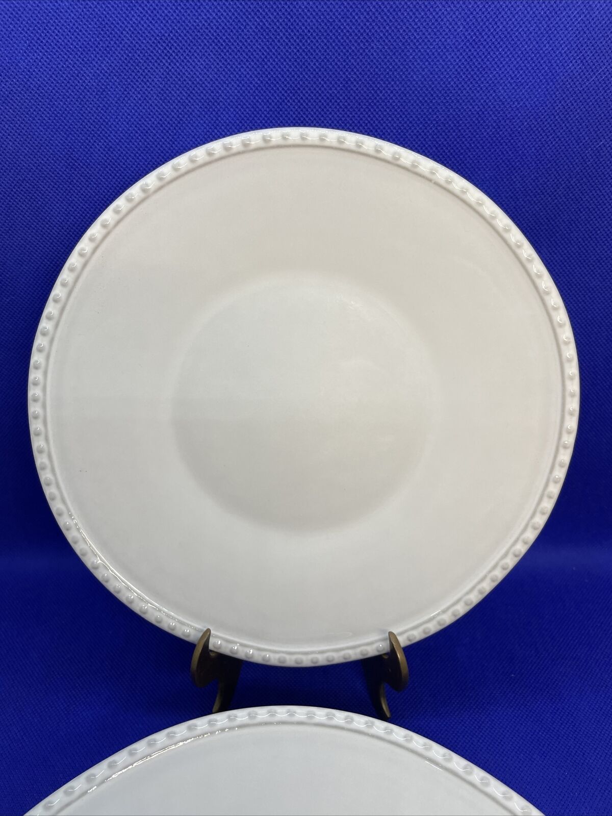 Mikasa Chef’s White Collection Rustic Salad Plate Beaded Rim Tyler Florence