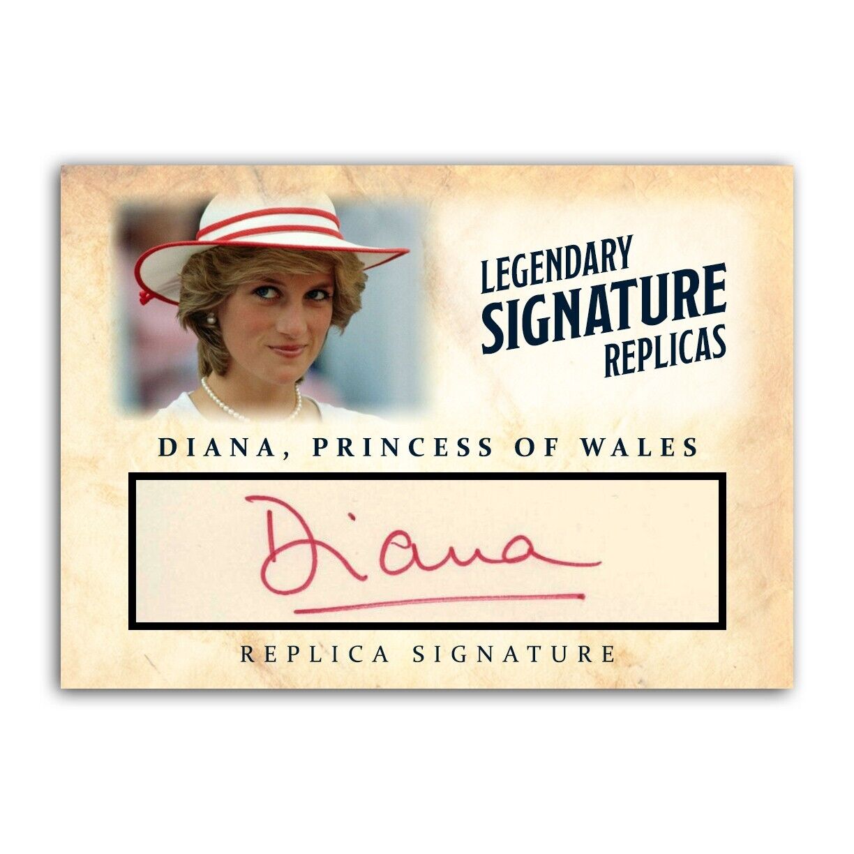 Princess Diana Wales 2022 Autograph Collectible Britain Replica Signature Card