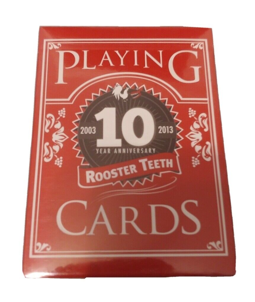 RARE Rooster Teeth 10 Year Anniversary Playing Cards RTX Exclusive FACTORY SEAL