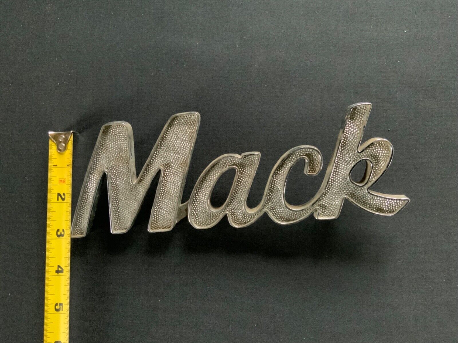 VINTAGE MACK TRUCK  EMBLEM ATTACHED LETTERS 9” long SHIPPING IS FREE