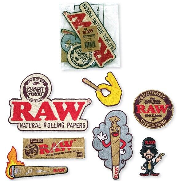 New Collectible Embroidered Sew On Patches - RAW Rolling Paper Fabric Applique 