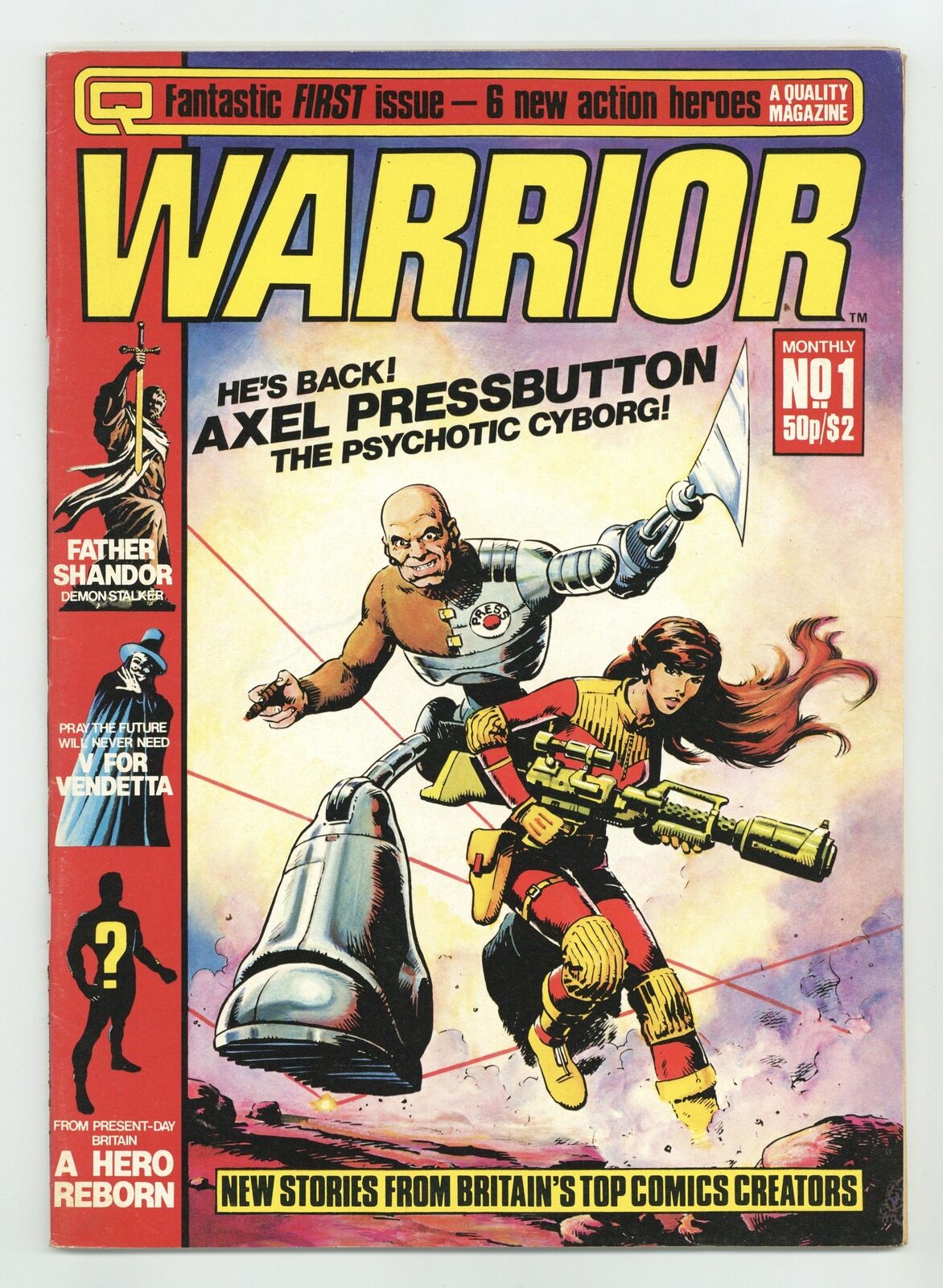 Warrior UK #1 FN+ 6.5 1982 1st app. Alan Moore\'s MarvelMan, V for Vendetta