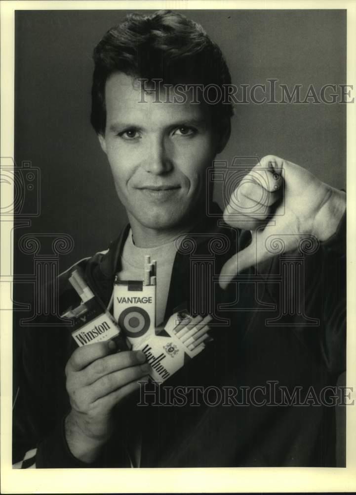 1986 Press Photo Patrick Reynolds, Anti Smoking Activist - sap46611