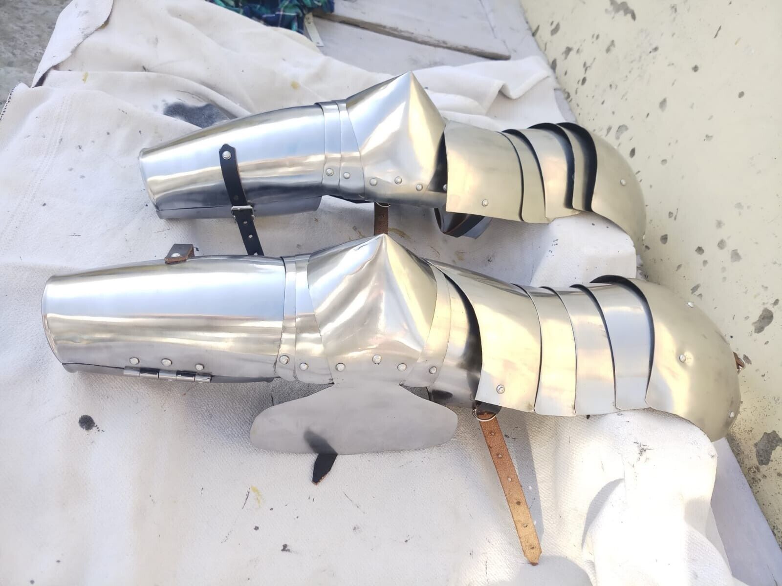 Medieval Complete Full Arms Armor Pauldrons Set For Battle Full Wearable