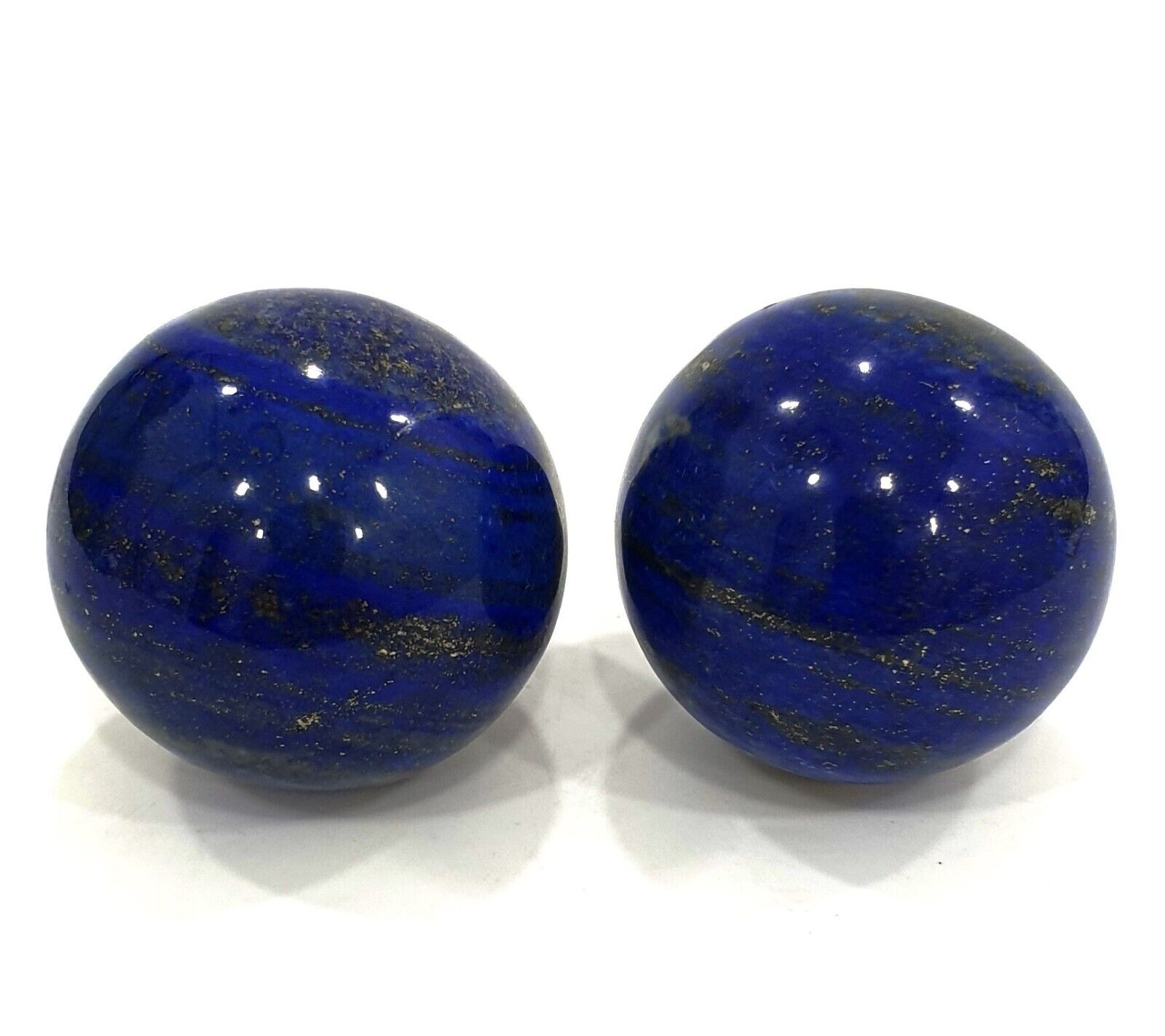 2 Pcs Best Quality Blue Color Lapis Lazuli Ball/Spheres Stone,Lapis Spheres