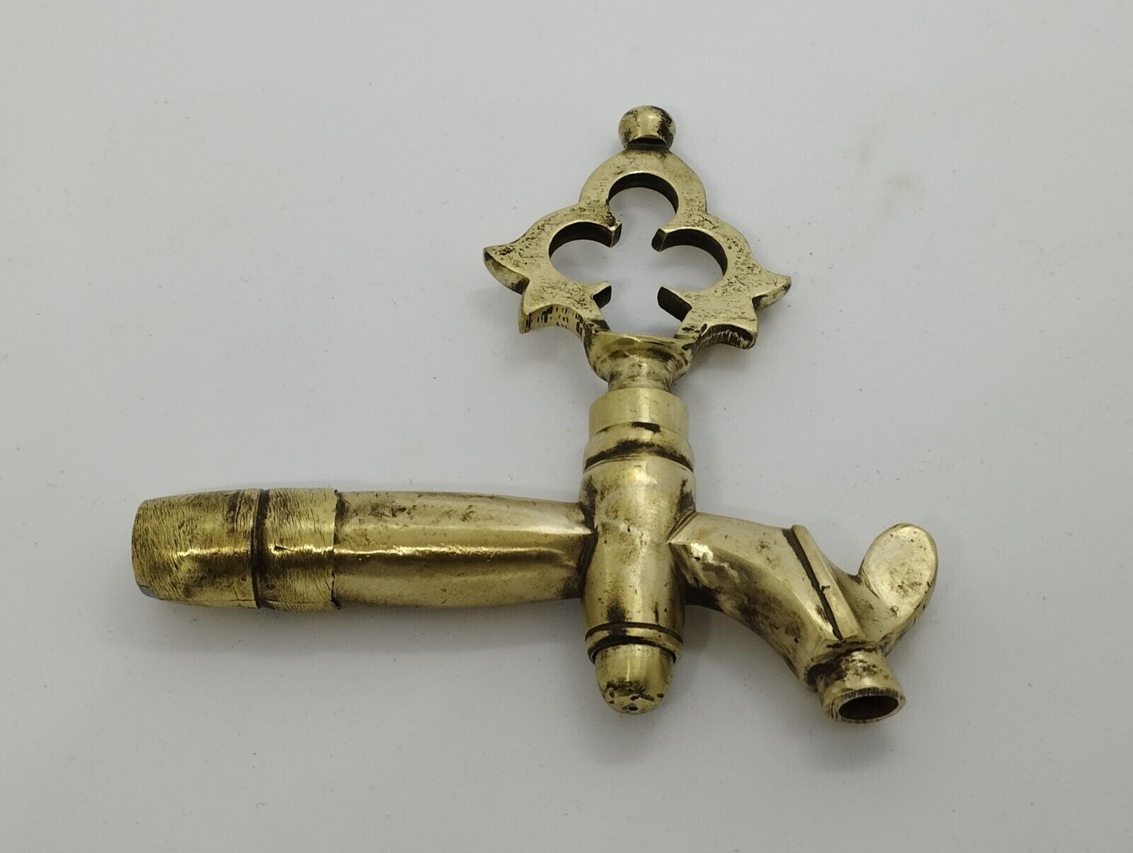 Antique big bronze samovar faucet, Samovar part, Spigot key