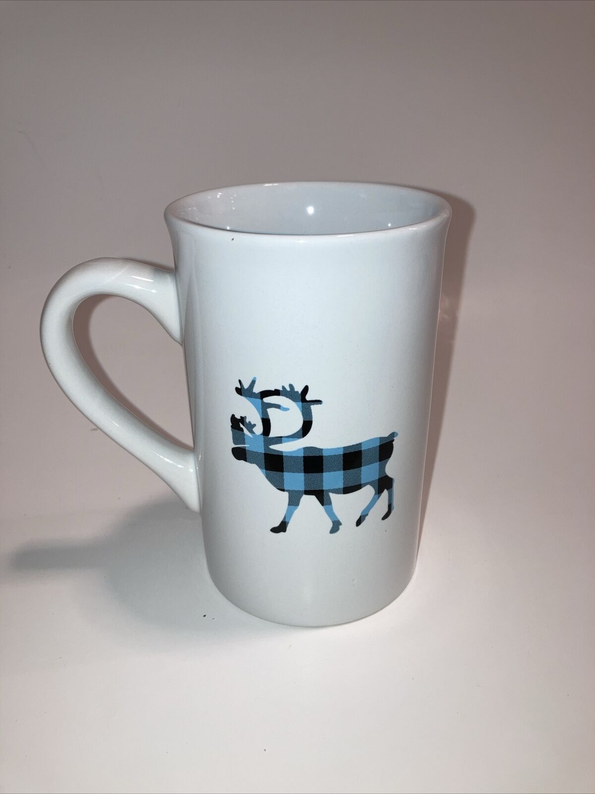 2020 Caribou Coffee Reindeer 14 oz. Coffee Mug Cup White Blue Black