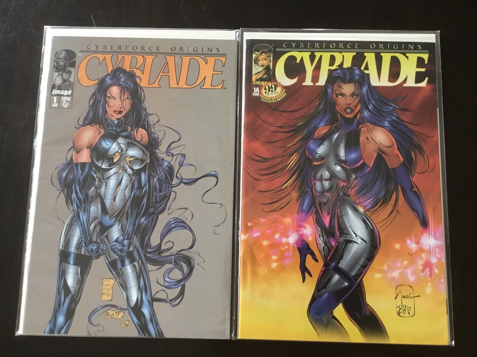 Cyberforce Origins: Cyblade #1 & #1A Image Comics 1995 Silvestri & Tucci Variant