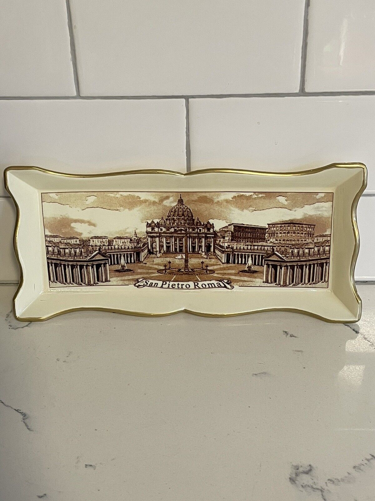 Vintage TIRINNANZI FIRENZE Made Florence ITALY -Trinket Small Serving Tray