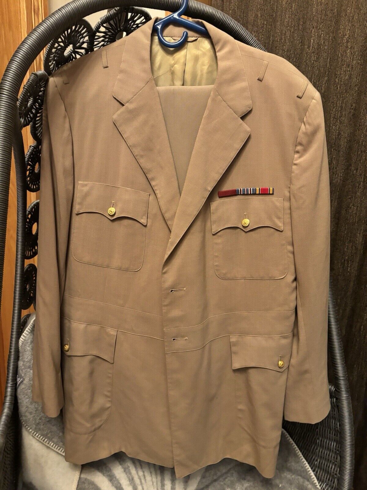 1960s US Navy Tailored Lt. Commander Uniform And Pants Named, Missing Buttons.