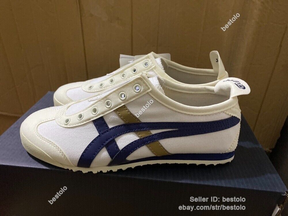 Trendy Cream/Peacoat Onitsuka Tiger MEXICO 66 SLIP-ON Sneakers - Unisex Shoes
