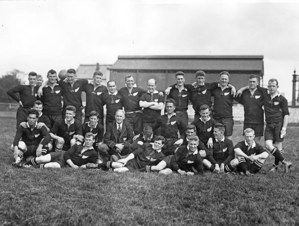 1924 New Zealand All Blacks Team Rugby Union Old Photo