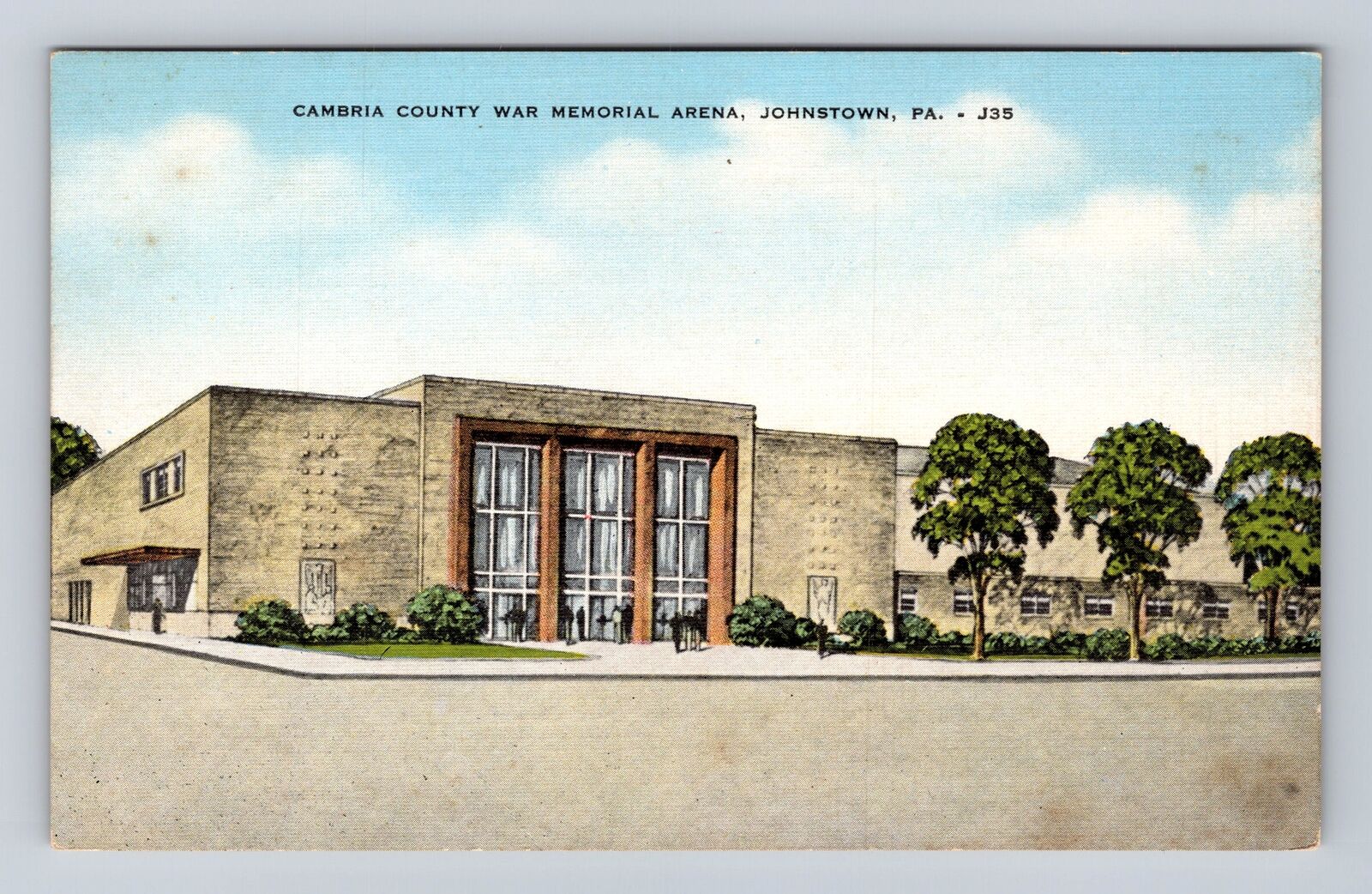 Johnstown PA-Pennsylvania, Cambria County War Memorial Arena, Vintage Postcard
