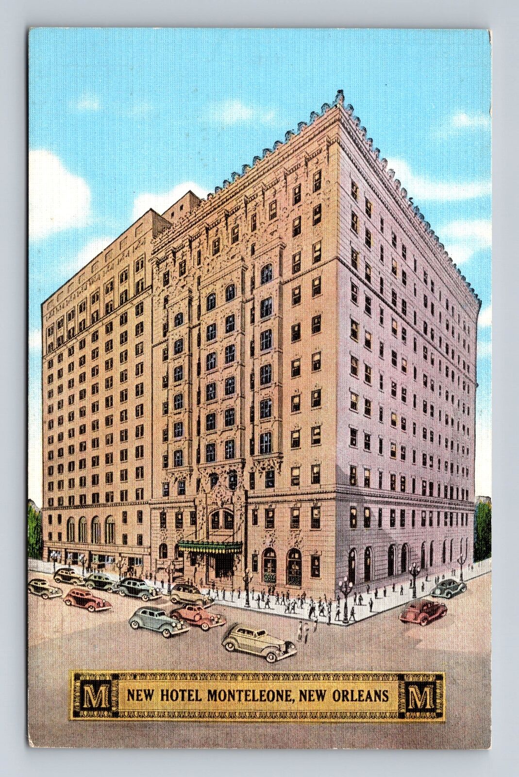 New Orleans LA-Louisiana, New Hotel Monteleone, Advertising Vintage Postcard