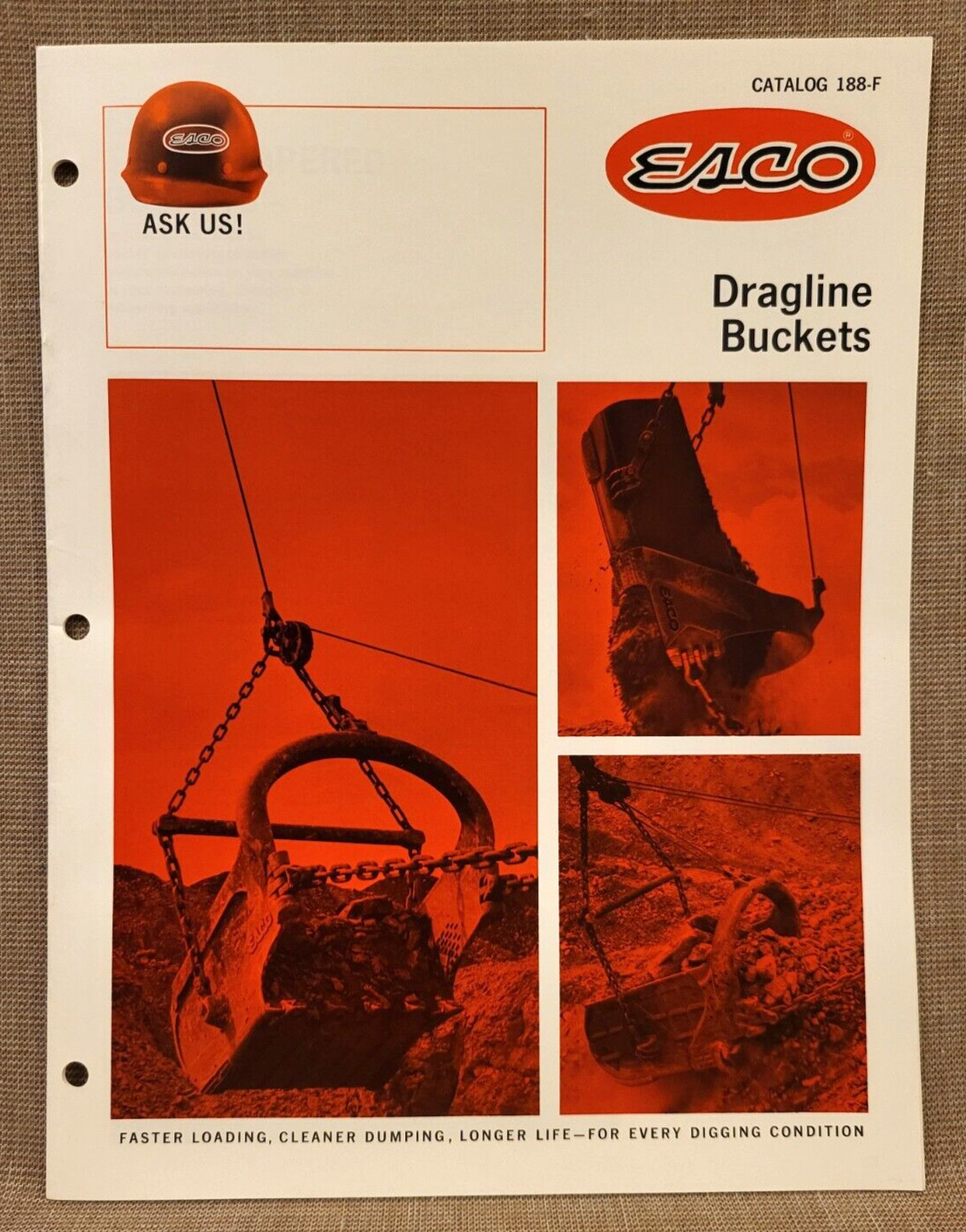 1968 Vintage Esco Dragline Buckets 15 Page Sales Catalog Brochure Book - Rare