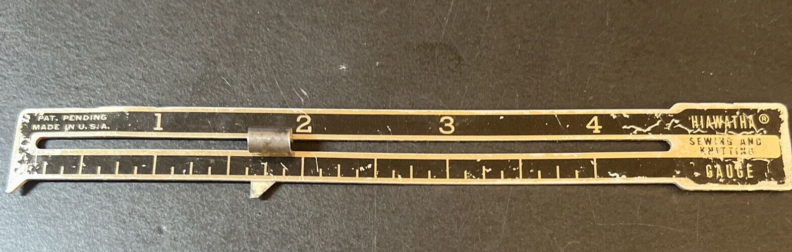 Vintage Hiawatha Sewing And Knitting Gauge Made In The USA