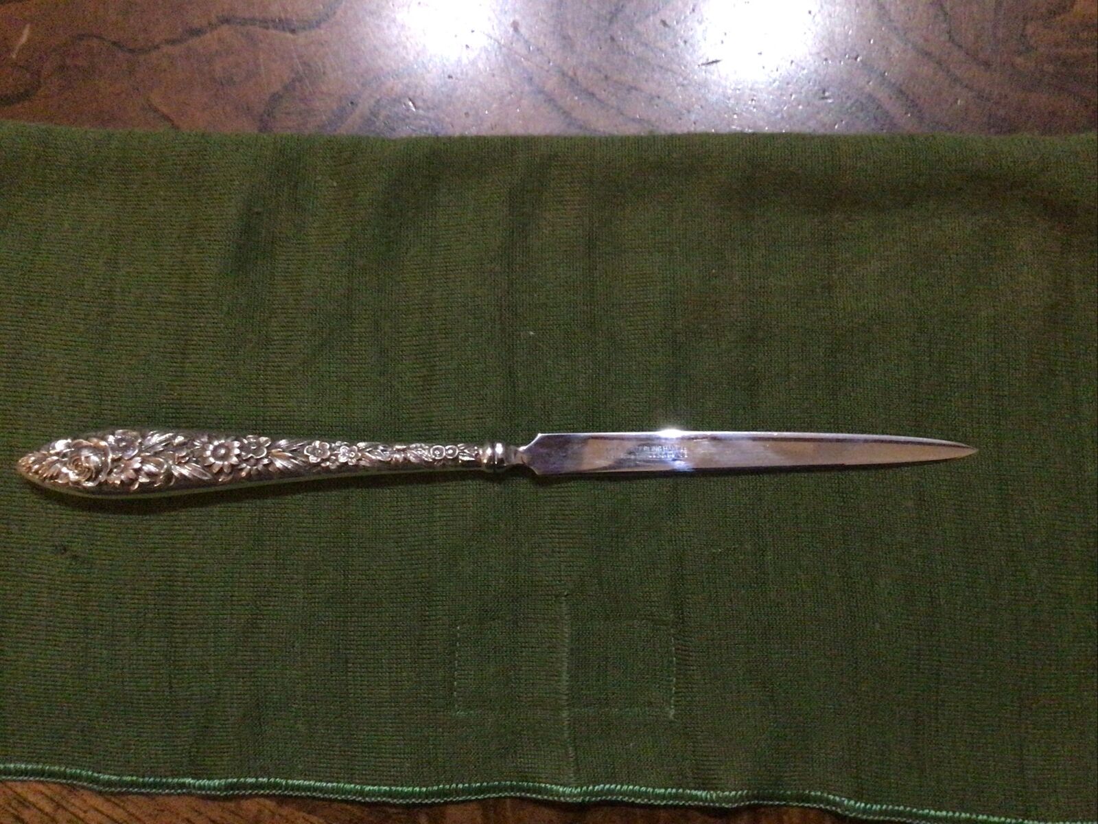 Vintage--Kirk And Son Sterling Handled Repousse Letter Opener