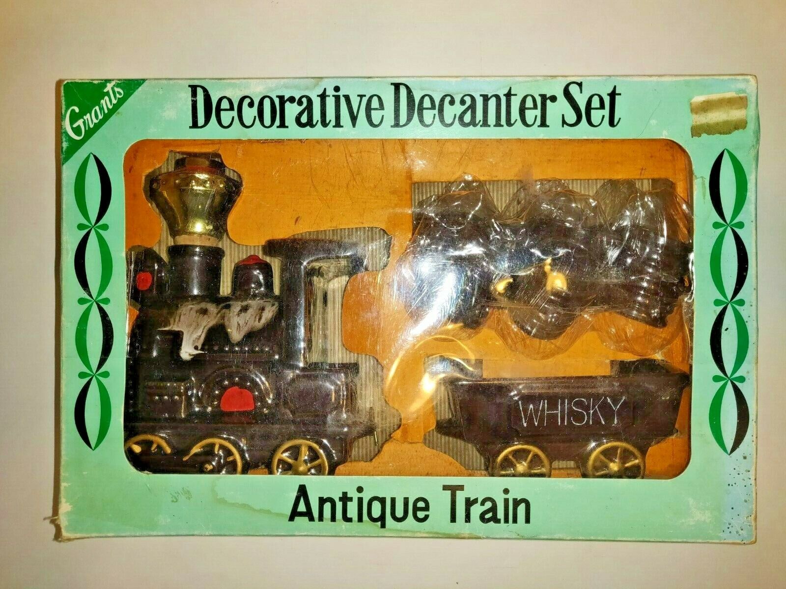 Vintage W.T. Grant Co. Decorative Decanter Set Antique Train Japan WTG#10546