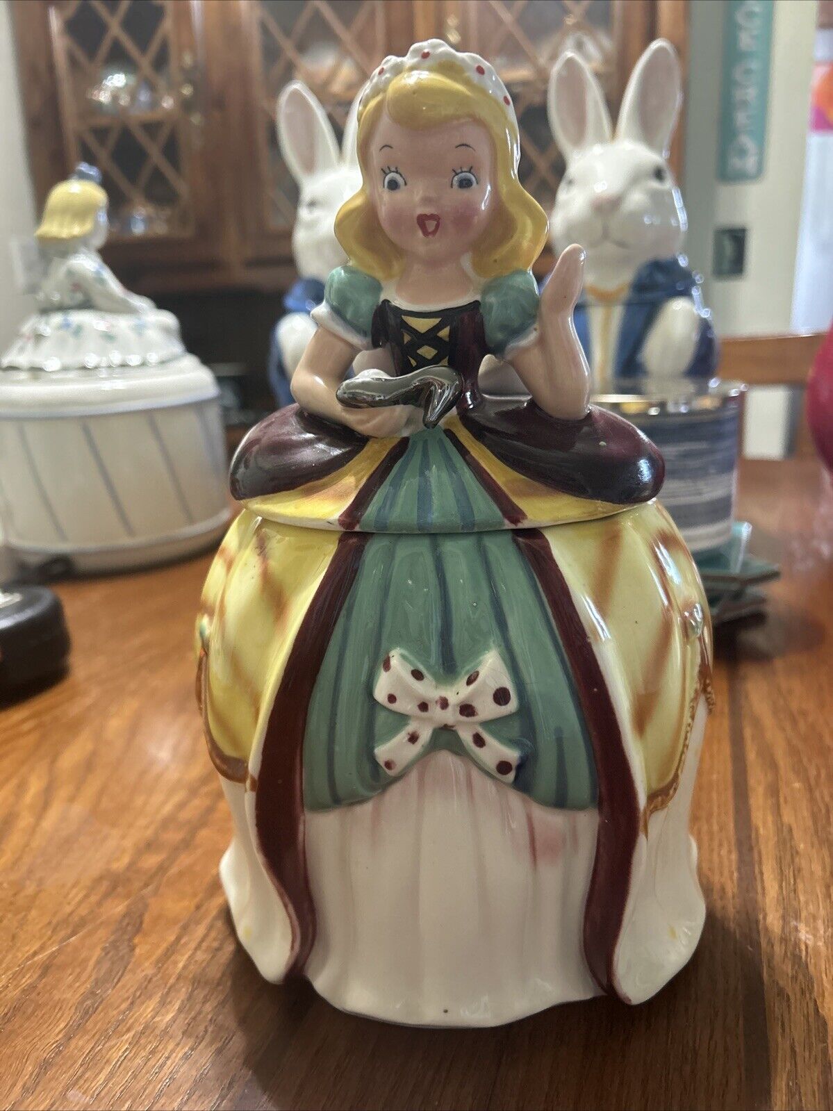 Vintage 1957 Napco Cinderella Cookie Jar Ceramic Storybook Princess