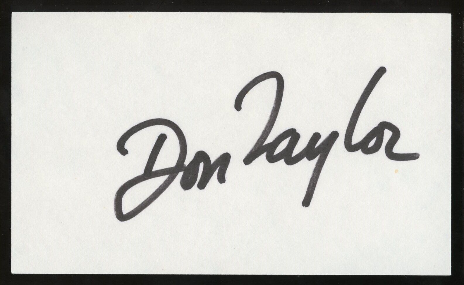 Don Taylor d1998 signed autograph auto 3x5 Cut American Actor in The Naked City