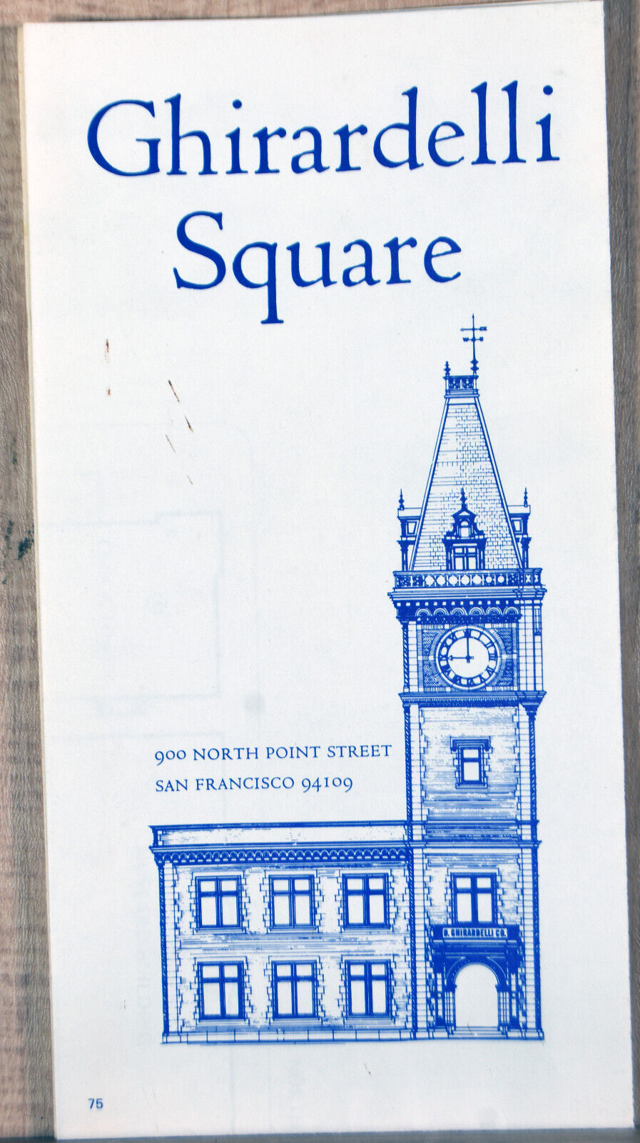 1970s Pamphlet Folded Map Ghirardelli Square San Francisco Shops Galleries