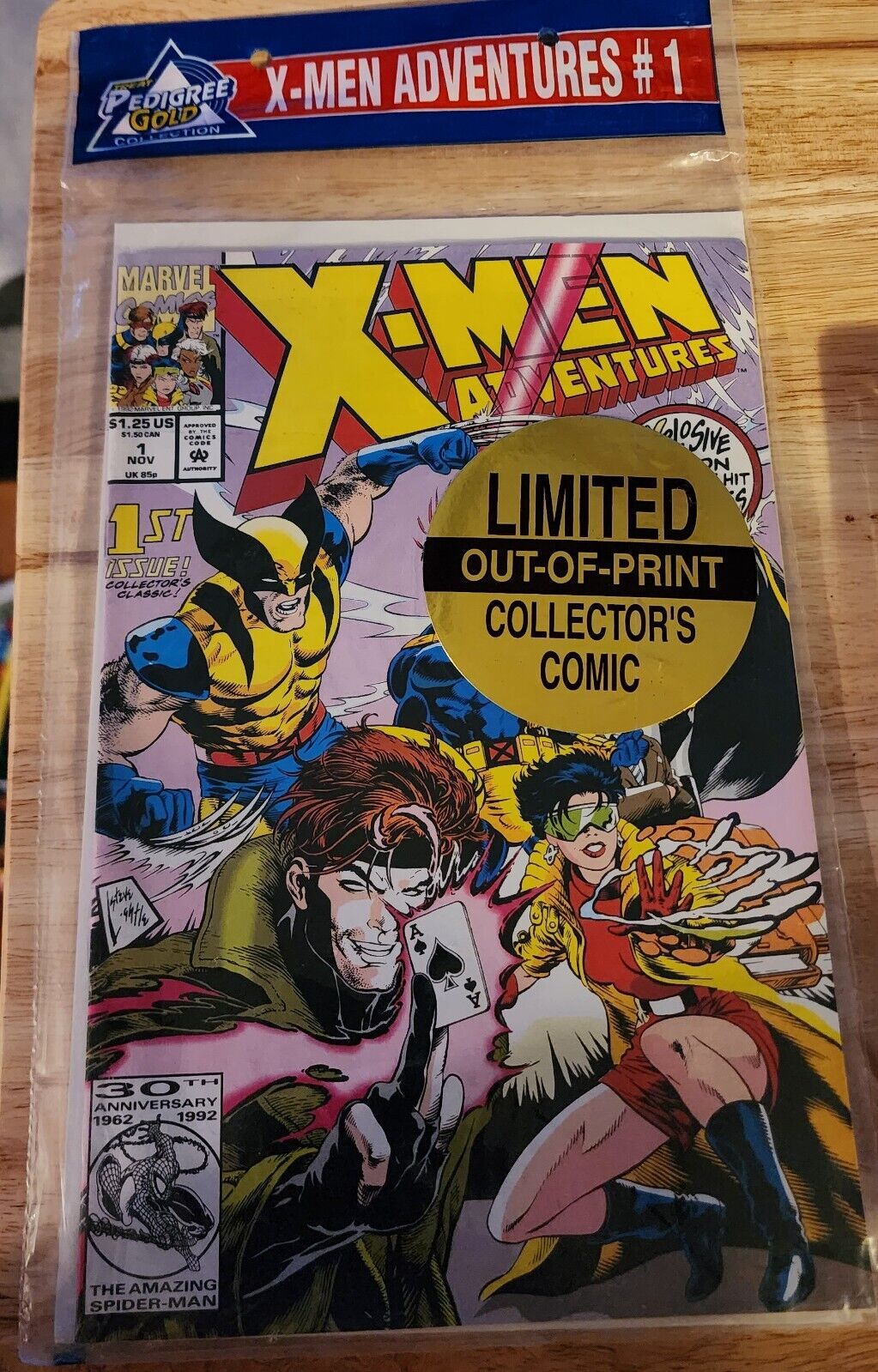 X-Men Adventures #1 Pedigree Gold Collection Sealed Bag Marvel 1992 Out of Print