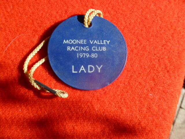 MOONEE VALLEY RACING CLUB  LADY ,ROUND PASS 1979/80