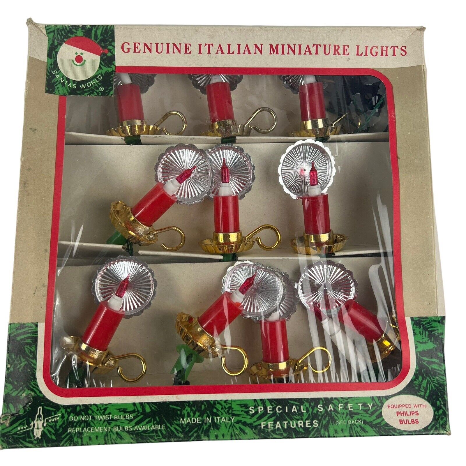 Vintage Kurt S Adler Italian Miniature Christmas Lights Candle Set
