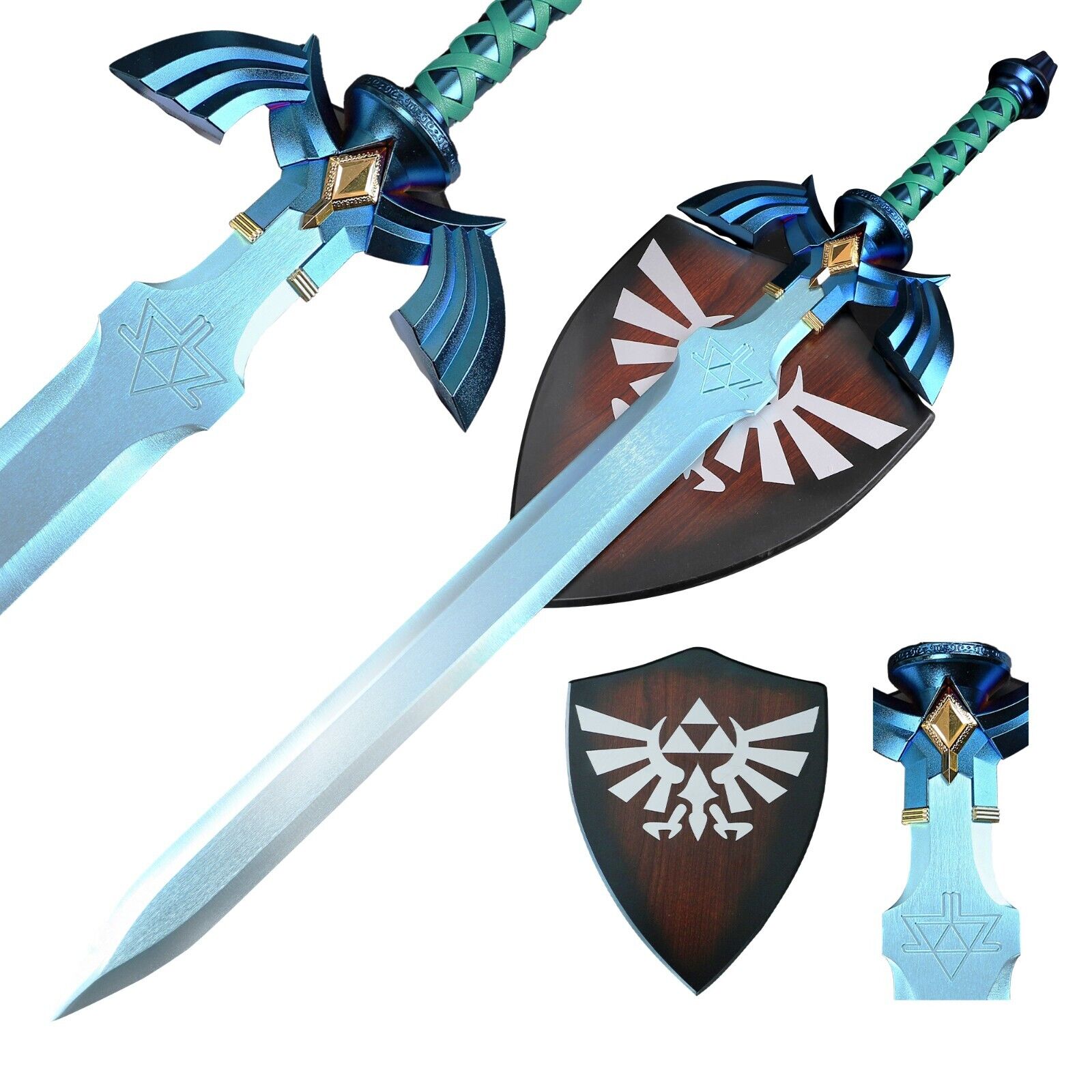 Legend of Zelda Master Sword Full Size Metal Replica BOTW Ocarina Kingdom Tears