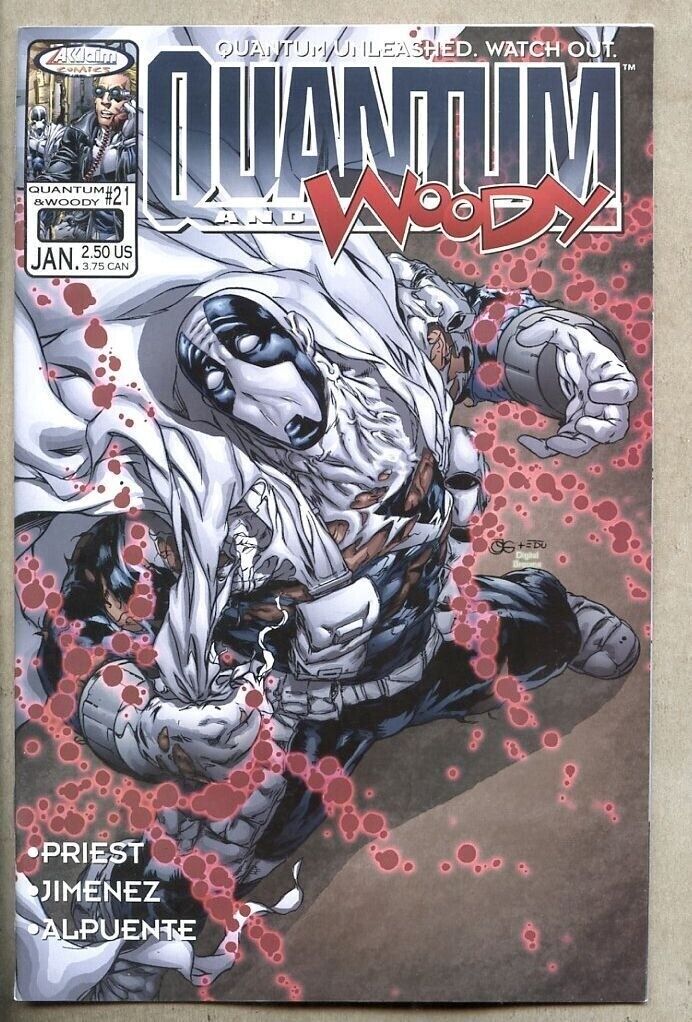 Quantum And Woody #21-2000 vf 8.0 Valiant Acclaim last issue (well , not really)